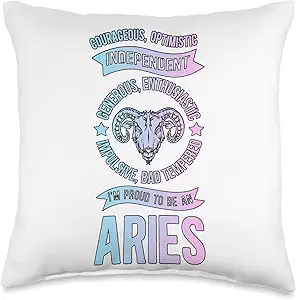 Be An Aries Zodiac Sign Aries Birthday Aries Astrology Throw Pillow - Aries Pillow for men