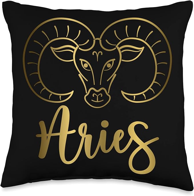 Aries Zodiac Sign Aries Birthday Aries Astrology Throw Pillow - Aries Pillow for men