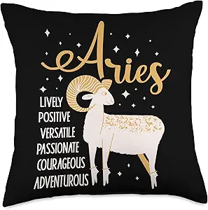 Aries Zodiac Sign Aries Birthday Aries Horoscope Throw Pillow - Aries Pillow for men