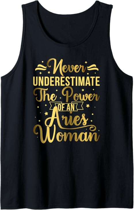 Aries Woman Aries Zodiac Sign Aries Horoscope Tank Top - Aries T-Shirt for men