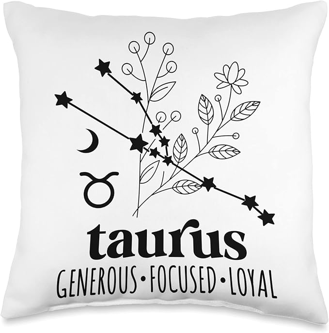 Taurus Definition Taurus Zodiac Sign Taurus Birthday Throw Pillow - Taurus Pillow for men