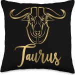 Taurus Zodiac Sign Taurus Birthday Taurus Astrology Throw Pillow - Taurus Pillow for men