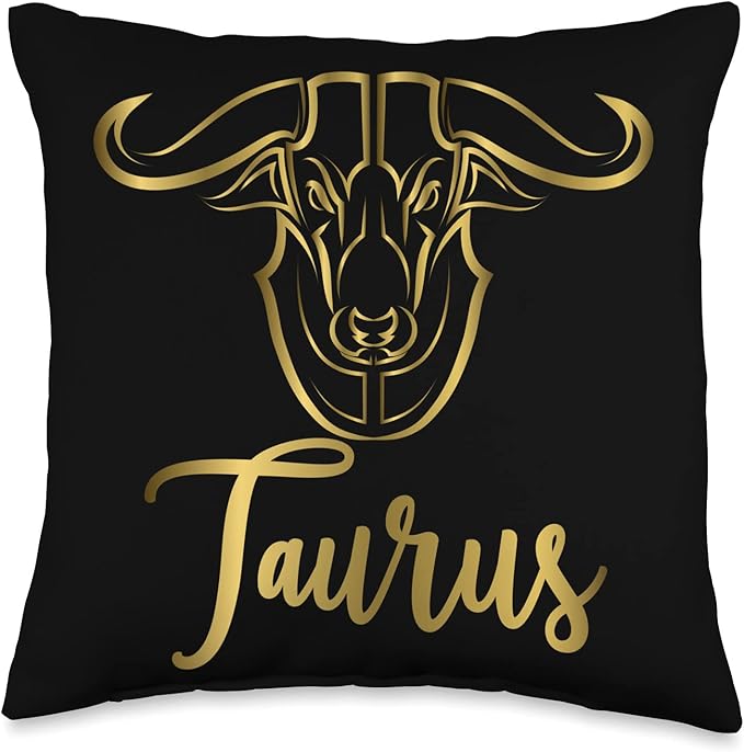 Taurus Zodiac Sign Taurus Birthday Taurus Astrology Throw Pillow - Taurus Pillow for men