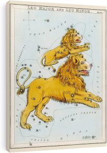 CafePress Canvas Wall Art Lion Leo Constellations Ready to Hang for Living Room, Bedroom or Office - Leo Canvas for men
