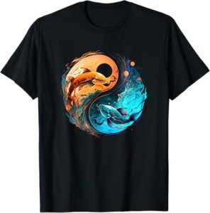 Pisces Horoscope Yin-Yang Symbol Zodiac Sign Tees - Pisces T-Shirt for men