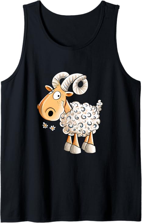 Happy Aries Sheep Zodiac Sign For Aries Lover Tank Top - Aries T-Shirt for men
