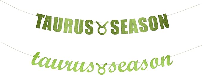 Taurus Season banner - Taurus, Horoscope Zodiac, Taurus Birthday Decoration, Star Sign party Hanging letter sign (Customizable) - Taurus Products for men