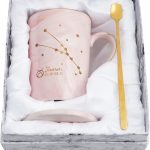 YHRJWN - Taurus Gifts for Women, Taurus Constellation Zodiac Sign Star Coffee Mug, Birthday Gifts for Women Girls Female Friends, Gifts for 12 Horoscope Astrology Lovers 14 Oz Pink (Gift Box) - Taurus Products for men