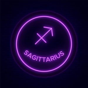 Sagittarius Zodiac Horoscope Neon Signs, Led Light Signs for Birthday Party, Wall Décor, Christmas Decorations, Zodiac Gifts for Kids, Teens, Women, Men, 12"w x 12"h x 1"d Circular Design - Sagittarius Home Decor for men