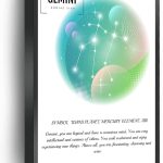 Gemini Zodiac Canvas Print Astrology Wall Art Poster Gemini Birthday Gift For Home Office School Wall Decor Framed Artwork(Metal Framed 16" X 20") - Gemini Canvas for men