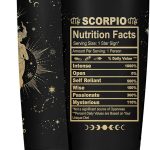 Scorpio Zodiac Cup, 20 Oz Astrology Tumbler, Witchy Gothic Gifts - Stainless Steel Insulated Constellation Tumbler - Scorpio Products for men