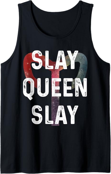 Funny Aries Slay Queen Slay March April Birthday Sign Tank Top - Aries T-Shirt for men