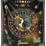 Gemini Blanket Gifts, 40" x 30" Rectangular Flannel Zodiac Throw Blanket Cozy, Gift for Boys Girls Teen Women Men Tarot Cards Lovers Birthday Anniversary Festival - Gemini Blanket for men