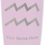 LaserGram 20oz Vacuum Insulated Tumbler Mug, Zodiac Sign Aquarius, Personalized Engraving Included (Light Purple) - Aquarius Mug for men