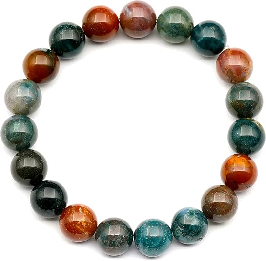 Natural Fluorite Beaded Strecthy Bracelet, Genuine Green Crystal Bracelet, Pisces Bracelet, Gemstone Elastic Bracelet, 8mm Beads, Fashion Jewelry, Healing Crystal Chakra Bracelet, Durable Bracelet - Aries Bracelet for men