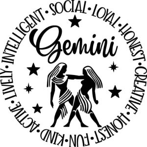 Horoscope Birthday Iron On Patches Decals Transfers Applique Letters for t Shirts Fabric Clothing | Zodiac Signs (Gemini) - Gemini Blanket for men