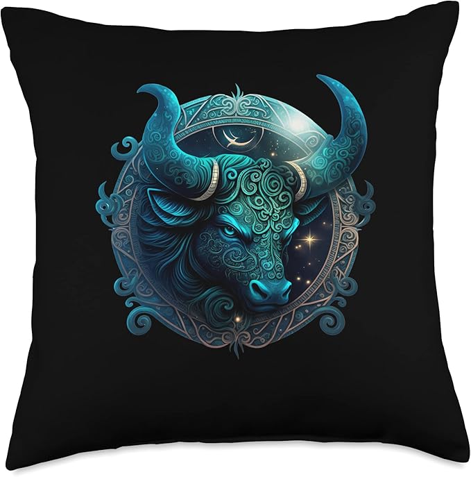 Astrology horoscope Zodiac Sign taurus Throw Pillow - Taurus Pillow for men