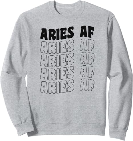 Aries Af 60s 70s Retro Vintage Style Aries Sign Sweatshirt - Aries Sweatshirt for men