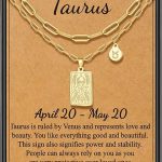 STORUP Zodiac Layered Necklaces for Women, Retro 12 Constellation Pendant Necklace for Women Tarot Card Necklace Jewelry Birthday Gifts for Her Sister Best Friend - Taurus Products for men