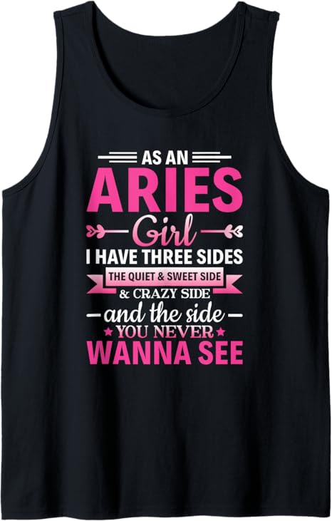 Aries Girl Astrology Zodiac Sign Aries Horoscope Aries Tank Top - Aries T-Shirt for men