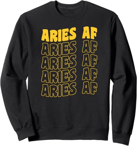 Aries Af 60s 70s Retro Vintage Style Aries Sign Sweatshirt - Aries Sweatshirt for men