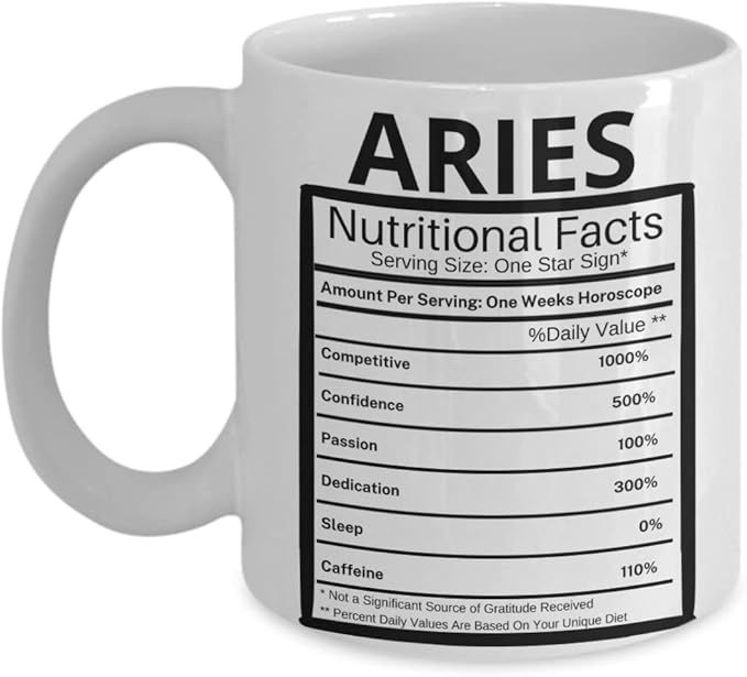 Aries Coffee Mug Gift, Aries Sign Mug, Aries Zodiac Sign Gifts, Zodiac Signs Cup, Zodiac Mug, Gifts for Her, Girlfriend Birthday Mug - Aries Mug for men