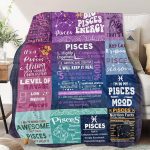 Pisces Zodiac Throw Blanket - Astrology Gift for Women and Men - Birthday Present - 60" X 50" - Pisces Pillow for men