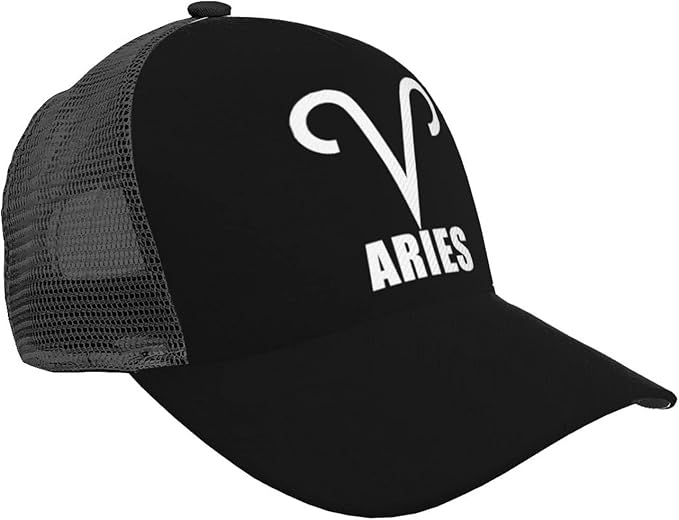 Aries Sign Canvas Mesh-Back Cap Classic Trucker Hat - Aries Canvas for men
