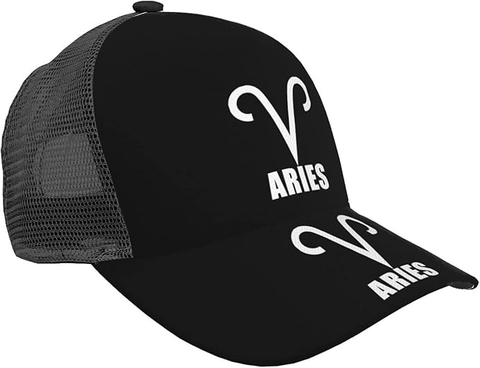 Aries Sign Classic Trucker Hat Canvas Mesh-Back Cap - Aries Canvas for men