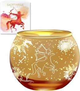 Aovila Sagittarius Gifts for Women, Sagittarius Votive Candle Holder Tealight Candle Holder Handmade for Table Home Decor, Zodiac Astrology Gifts Birthday Gifts for Women Friends - Sagittarius Home Decor for men