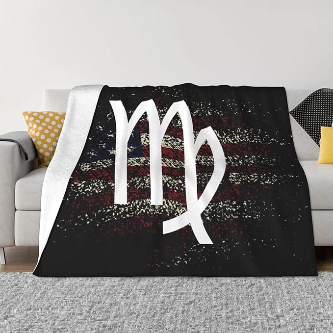 Zodiac Sign Virgo Blankets Super Soft Warm Lightweight Blanket, Suitable for Sofa Bed Decoration Home Decoration Travel 50"x40" - Virgo Blanket for men