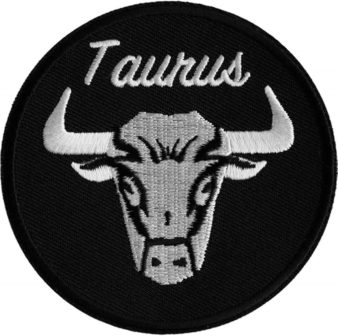 Patch, Embroidered Patch (Iron-On or Sew-On), Taurus Zodiac Sign Patch, 3" x 3" - Taurus for men