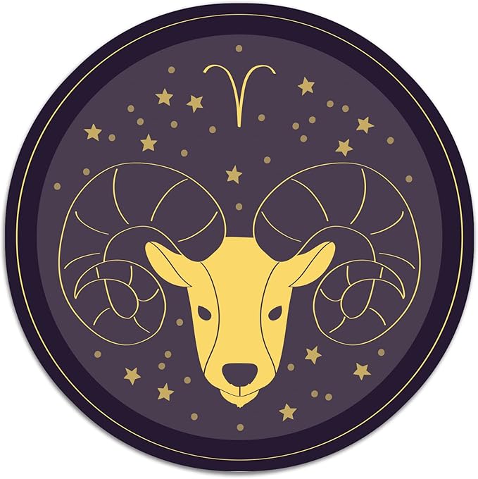 Aries Astrology Sign Sticker Decal Notebook Car Laptop 5.5"x5.5" (Color) - Aries Sticker for men