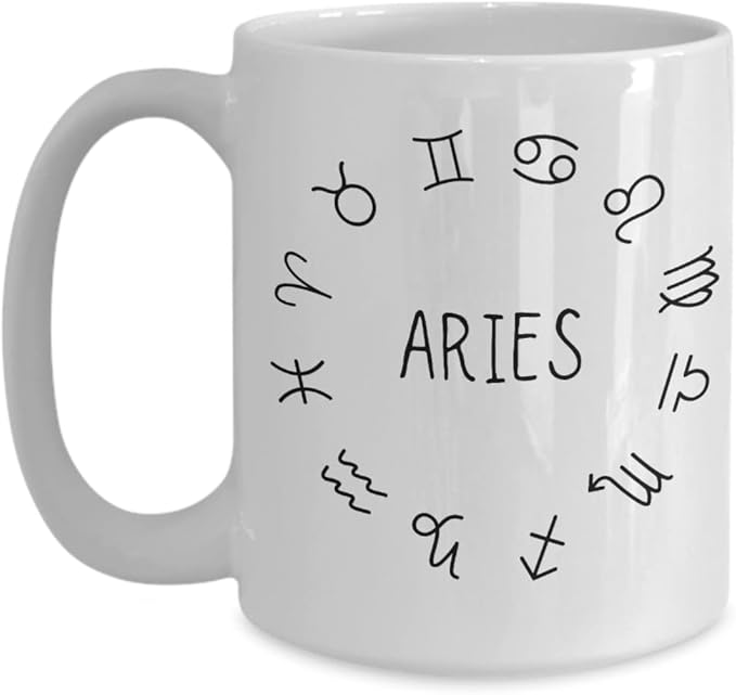 Aries Zodiac Mug, Gift for an Aries, Zodiac sign Aries Coffee Mug - Aries Mug for men