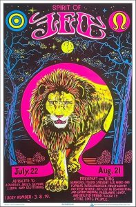 Leo Zodiac Sign - Flocked - Blacklight Poster - 23" x 35" - Leo Canvas for men