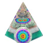 Ever Vibes Horoscope Orgone Pyramid & Palm Stone Set, Healing Crystal Pisces Zodiac Sign Gift Set Made of Pyrite & Green Aventurine for Luck, Abundance and Opportunity - Pisces for men