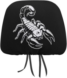 Poison Scorpion Car Seat Headrest Cover Universal Car Headrest Protector Car Interior Accessories - Scorpio Car Seat Cover for men