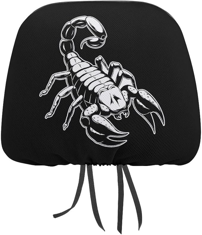 Poison Scorpion Car Seat Headrest Cover Universal Car Headrest Protector Car Interior Accessories - Scorpio Car Seat Cover for men