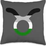 Androphilia Taurus Sign Apparel Taurus Sign Androphilia Pride Flag Throw Pillow, 16x16, Multicolor - Taurus Pillow for men