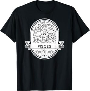 Pisces Sign Badge Products - Pisces T-Shirt for men