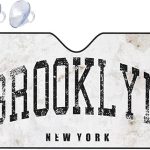 Vintage Brooklyn Gifts for Women Men Gifts Car Windshield Sun Shade for Auto SUV Truck - Front Window Sun Shade Visor Shield Cover Block UV Rays - Small - Aries Car Ornament for men