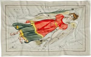 LOGOVISION bCreative - Graffitee Studios - S Hall Blanket, 36"x58" Vintage Virgo Zodiac Fleece Blanket - Virgo Blanket for men