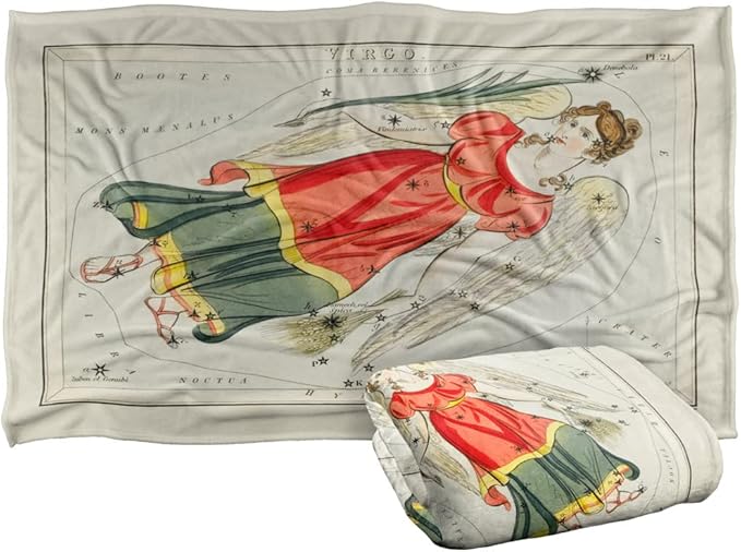 bCreative - Graffitee Studios - S Hall Blanket, 36"x58" Vintage Virgo Zodiac Silky Touch Super Soft Throw Blanket - Virgo Blanket for men