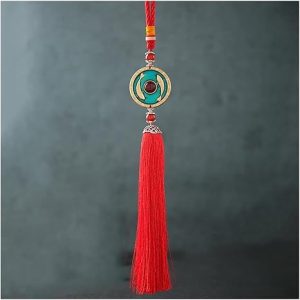 Car Interior Good Luck Pendant Car Rearview Mirror Interior Pendant Brass Relief Pisces Car Hang Pendant Car Decoration (Color : 2#) - Pisces Car Accessories for men