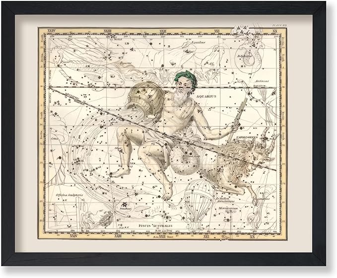 Poster Master Capricorn & Aquarius Zodiac Sign Poster, 8x10 Unframed Art Print, Great Vintage Zodiac Poster, Astrology and Aptitude Vintage Home Wall Decor for Astrology Enthusiasts - Aries Poster for men