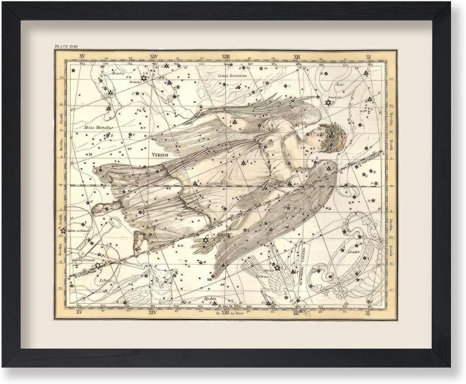 Poster Master Virgo Zodiac Sign Poster, Great Vintage Zodiac Poster, 11x14 Unframed Art Print, Astrology and Aptitude Vintage Home Wall Decor for Astrology Enthusiasts - Virgo Poster for men