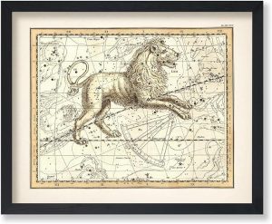 Poster Master Leo the Lion Zodiac Sign Poster, Great Vintage Zodiac Poster, 8x10 Unframed Art Print, Astrology and Aptitude Vintage Home Wall Decor for Astrology Enthusiasts - Leo Canvas for men