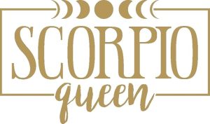Scorpio Queen Moon Phase Vinyl Sticker Decals (Pack of 2) for Car Bumper Window Laptop Tablet Phone (8 inch x 4.7 inch,Gold) - Scorpio Sticker for men