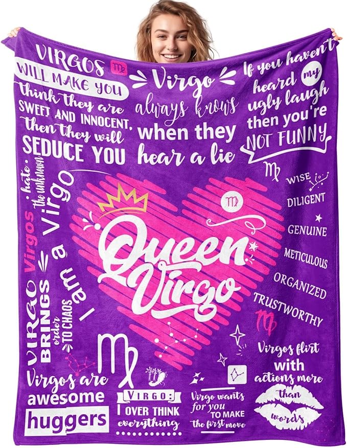 Virgo Gifts for Women - Virgo Zodiac Gifts, Throw Blanket 50" 60" - Virgo Blanket for men