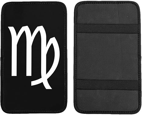 Zodiac Sign Virgo Car Armrest Box Cushion, Universal Car Armrest Seat Box Cover Protective Cover 12.6 x 7.5inch - Aries Car Seat Cover for men